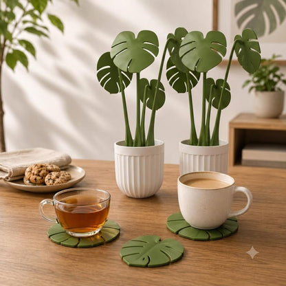 Magnetic Leaf Coaster Set