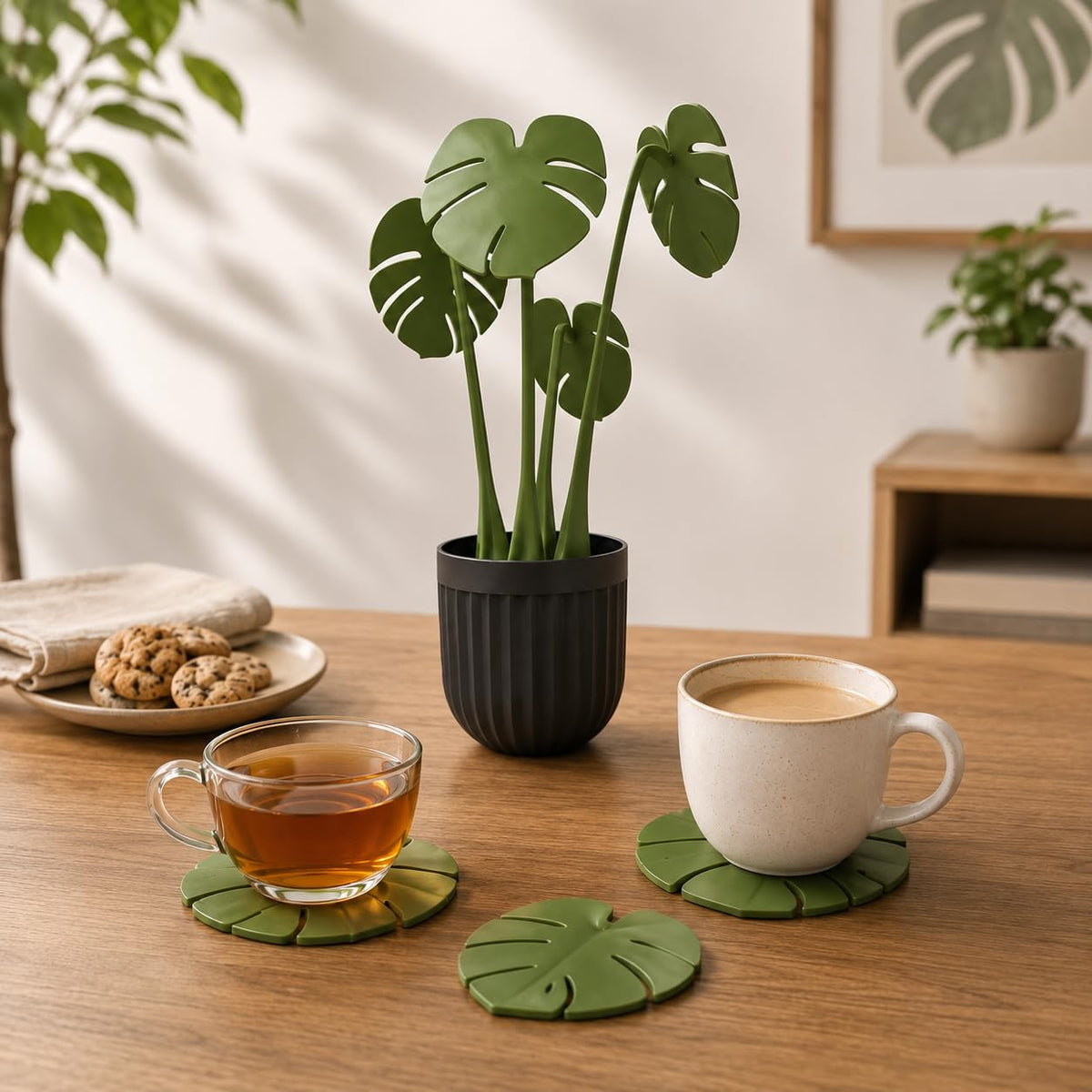 Magnetic Leaf Coaster Set