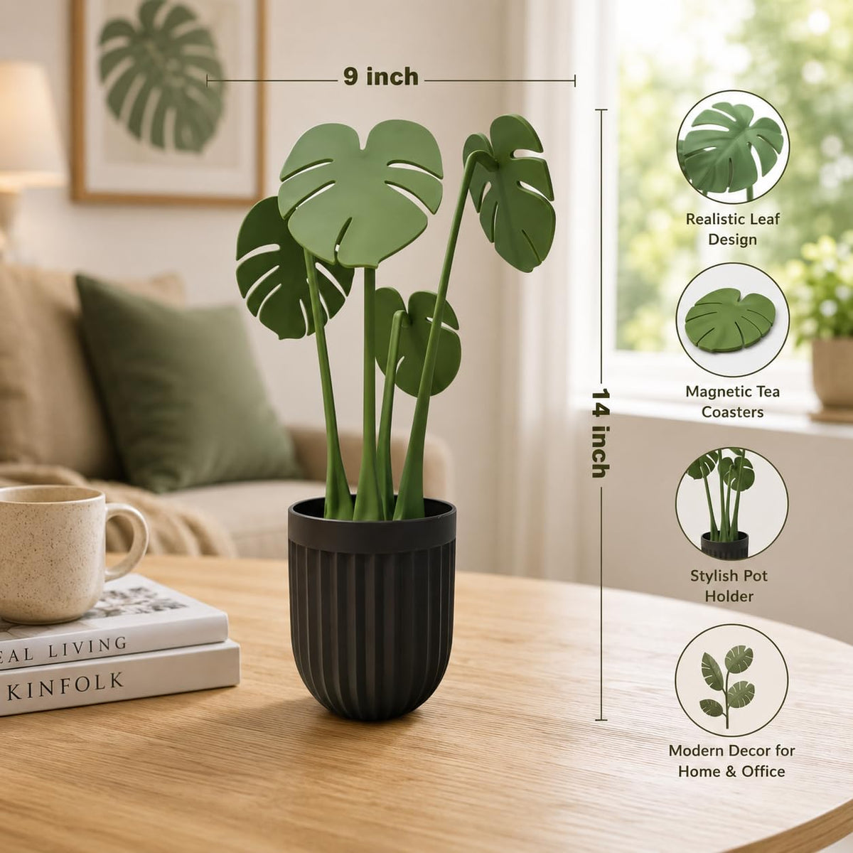 Magnetic Leaf Coaster Set