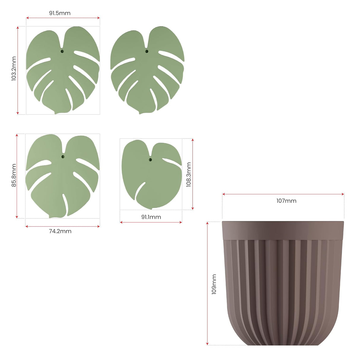 Magnetic Leaf Coaster Set