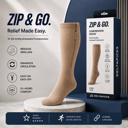 Zipper Compression Socks