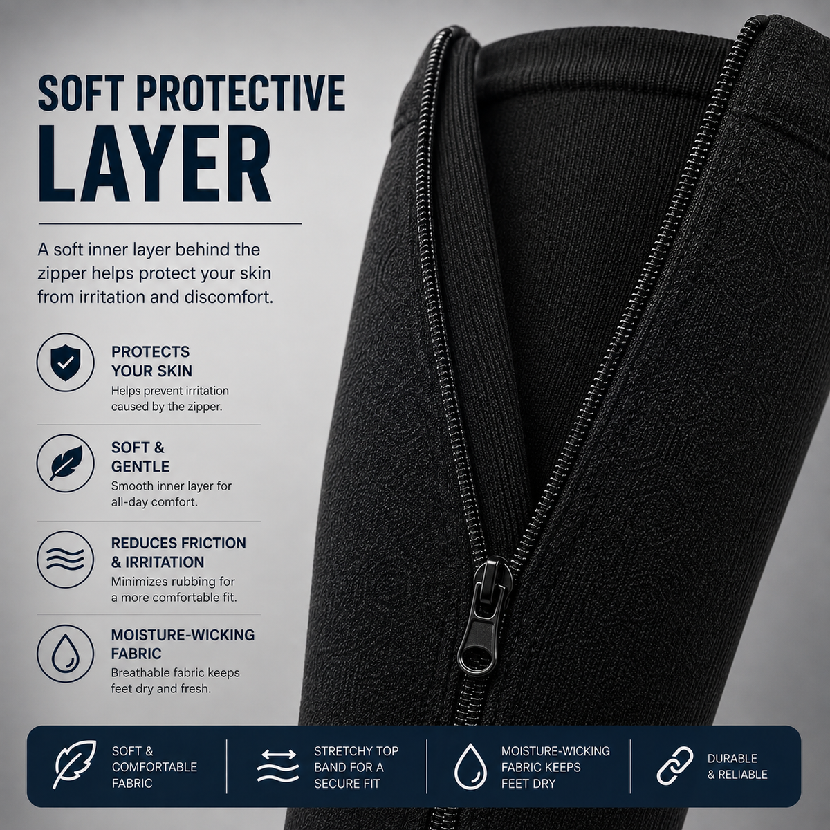 Zipper Compression Socks