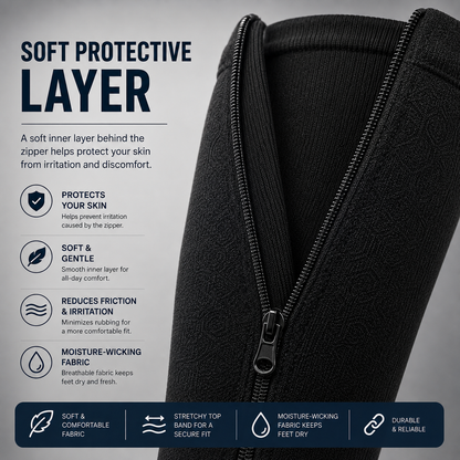 Zipper Compression Socks