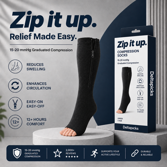 Zipper Compression Socks
