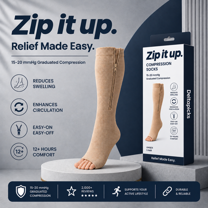 Zipper Compression Socks