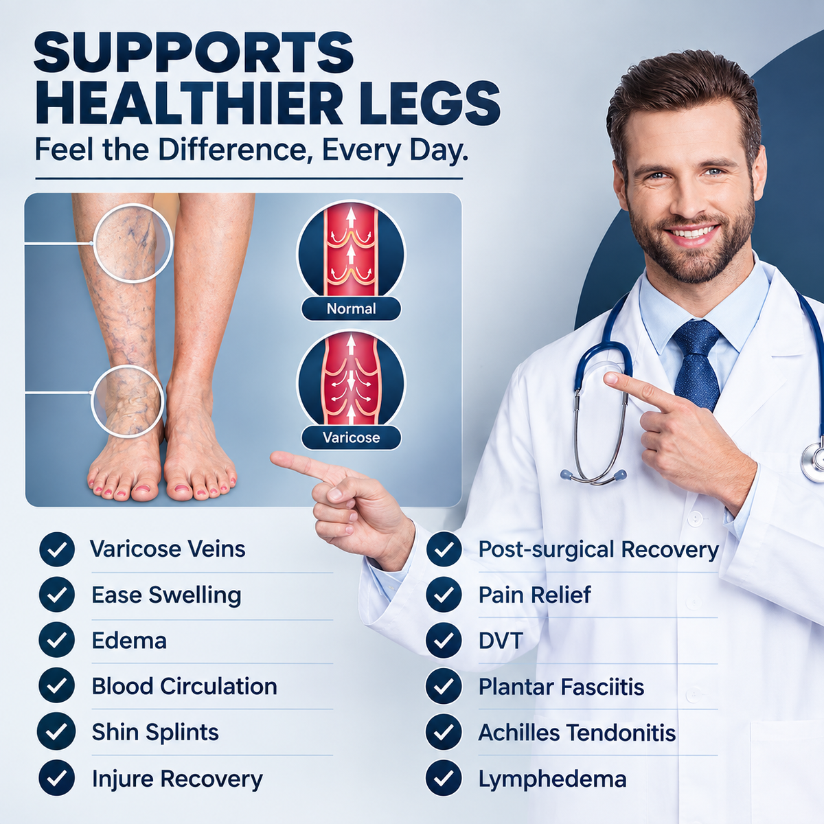 Zipper Compression Socks