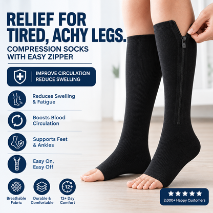 Zipper Compression Socks