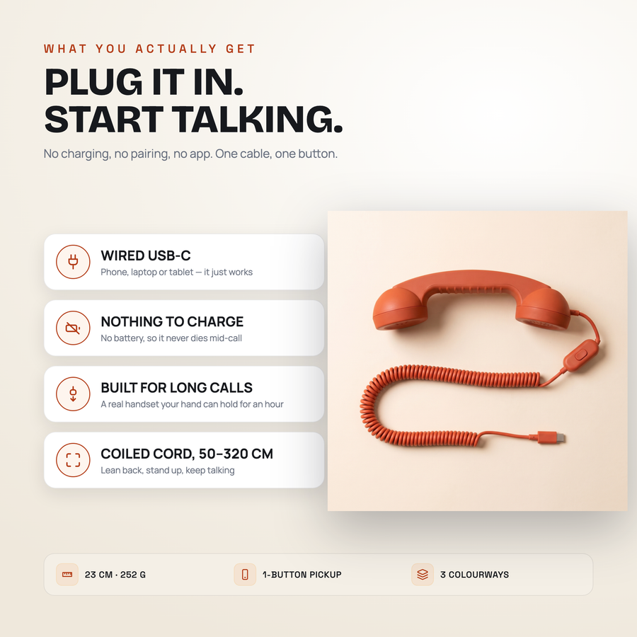 Features of the retro phone headset
