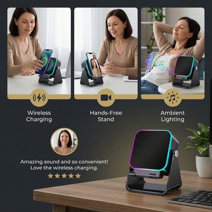 Induction Speaker with Phone Stand