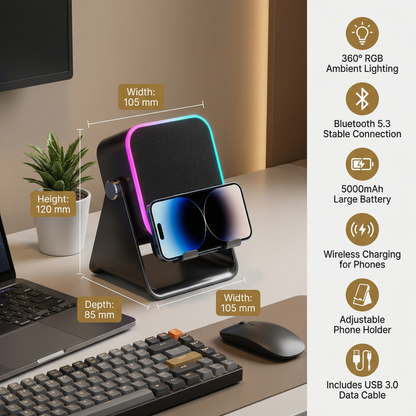 Induction Speaker with Phone Stand