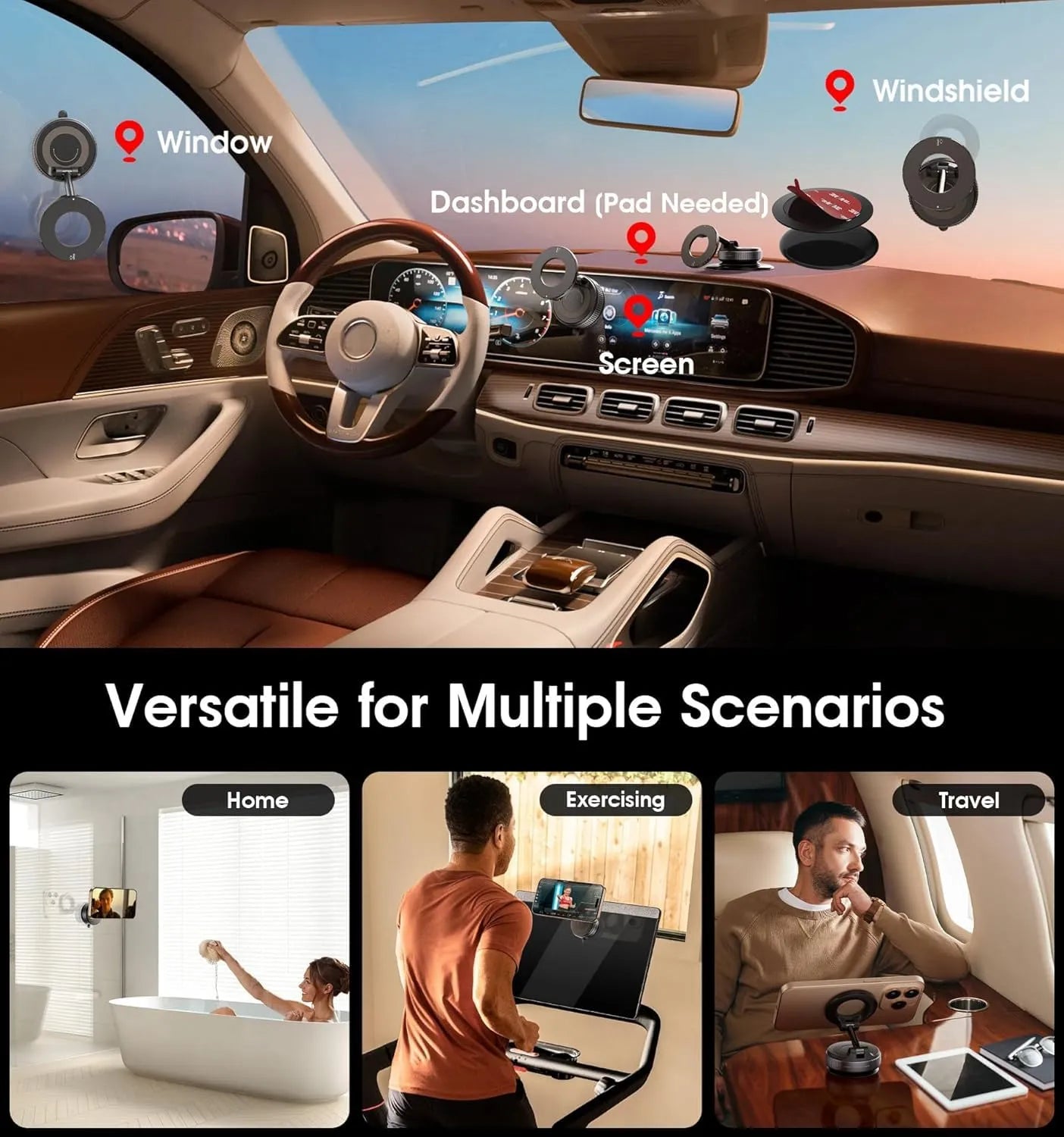 Magnetic Vacuum Phone Mount